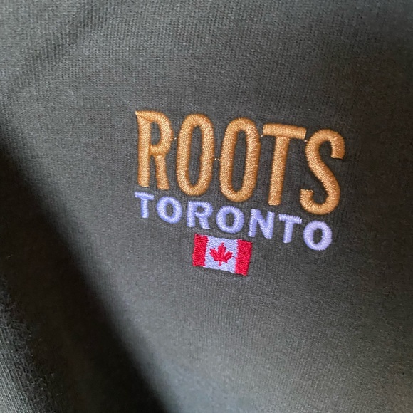 Roots Oversized Forest Green Quarter Zip - Picture 2 of 5